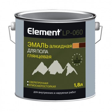 Эмаль для пола алкидная Элемент LP-060 золотисто-коричневая 1,8 л