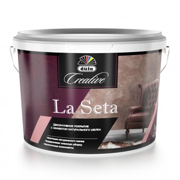 Покрытие декоративное La Seta база Argento 1 кг Dufa Creative