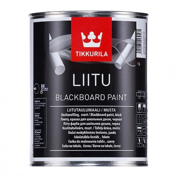 Эмаль для школьных досок матовая Tikkurila Liitu черная 1 л