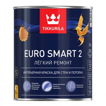 Краска интерьерная акриловая матовая Euro Smart 2 база VVA 0,9 л Tikkurila