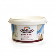 Краска латексная водно-дисперсионная для ванной и кухни Kuche & Bad Wollton 2 л