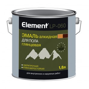 Эмаль для пола алкидная Элемент LP-060 золотисто-коричневая 1,8 л
