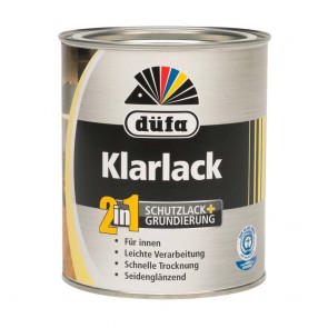 Лак интерьерный акриловый полуглянцевый Klarlack 2 в 1 Dufa 0,75 л