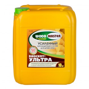 Состав антисептический для древесины усиленный Биосепт Ультра WoodMaster 10 л