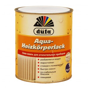 Эмаль для радиаторов глянцевая Dufa Aqua-Heizkorperlack белая 0,75 л