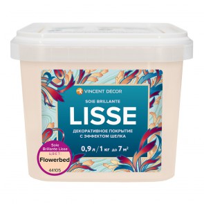 Краска декоративная Soie Brillante base Lisse 0,9 л флауабед Vincent Decor